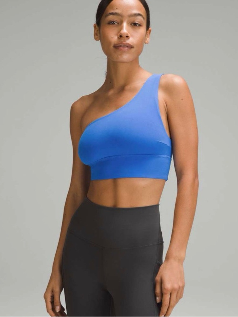 One-Shoulder Blue Sports Bralette - Women Intimates & Sleepwear